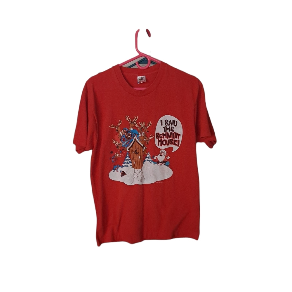 Vintage 70s fruit of the loom Christmas shirt size L single stitch
